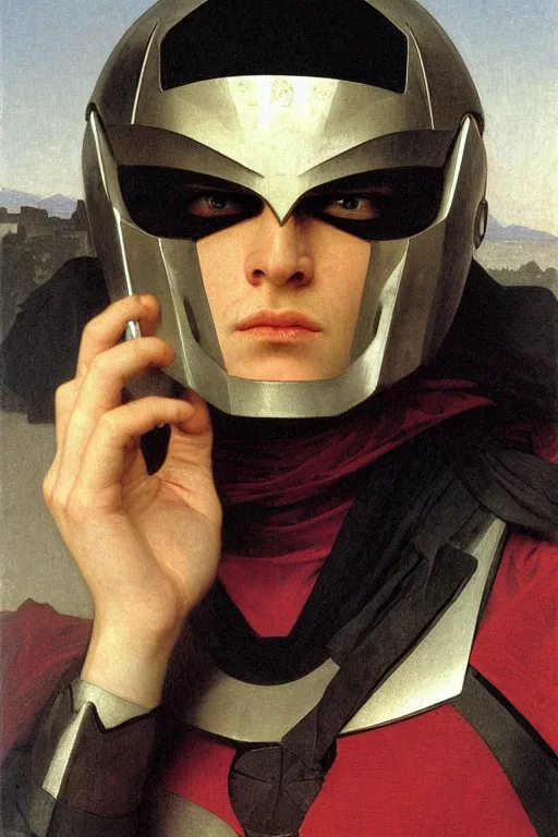 Image similar to Magneto with his helmet on by William Adolphe Bouguereau