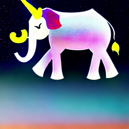 Image similar to unicorn elephant hybrid, 8 k.