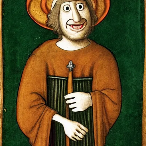 Prompt: medieval portrait of a muppet.