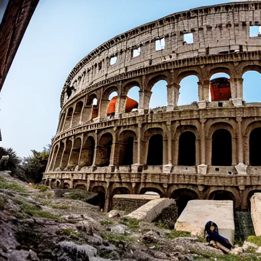 Image similar to the fall of rome, professional photography, gopro