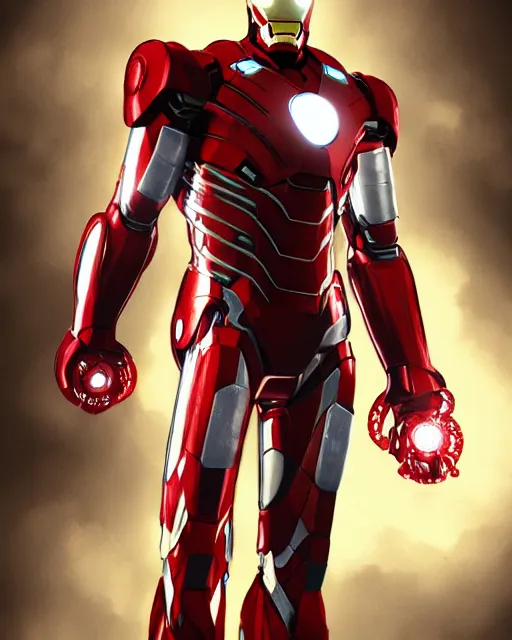 Prompt: ironman in a christmas themed suit, dynamic lighting, fantasy concept art, trending on art station, stunning visuals, creative, cinematic, ultra detailed