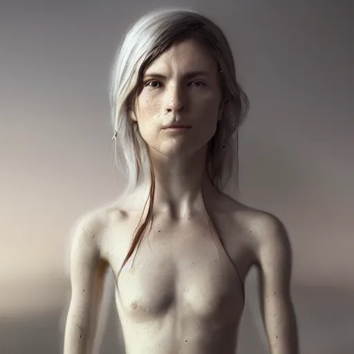 Image similar to a white and a brown woman merging together over time by greg rutkowski, hyperrealist, cinema 4 d, sicodelica, rendering unreal engine 5 digital art
