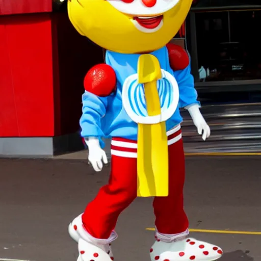 Image similar to cursed image of a fast food mascot