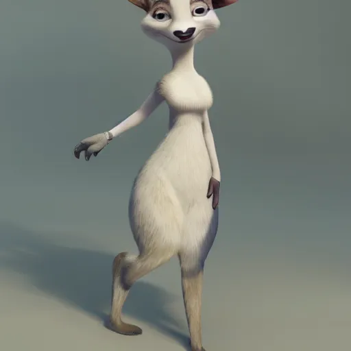 Prompt: photo realistic portrait of a, tall, slightly fat, sexy, anthropomorphic deer female, in a long white dress, stunning 3 d render inspired art by zootopia, highly detailed attributes and atmosphere, dim volumetric cinematic lighting,