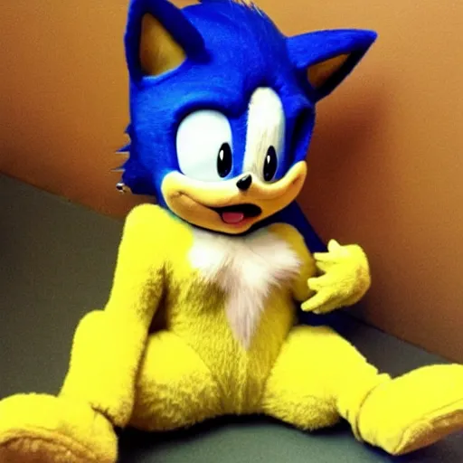 Image similar to a cross between sonic the hedgehog and pikachu