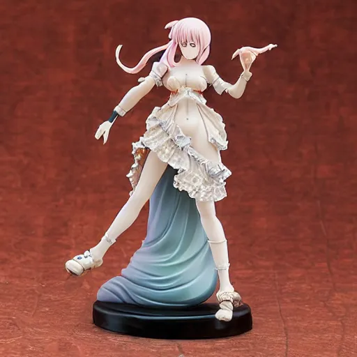 Image similar to 80mm, resin detailed anime figure of a female wearing a baroque dress-H 704