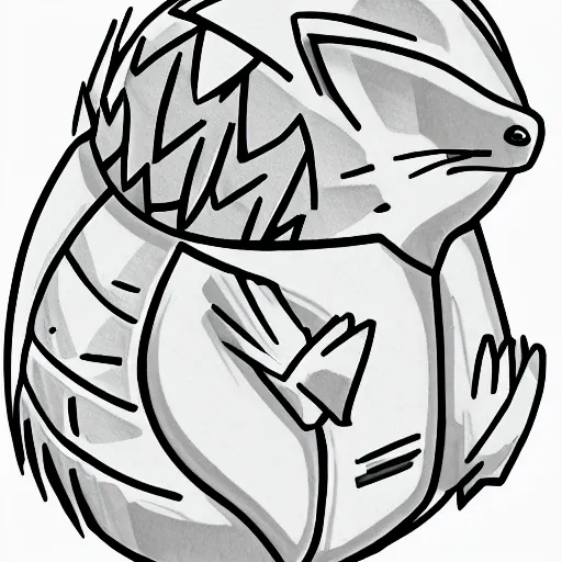 Image similar to cute hedgehog emote twitch waving lineart