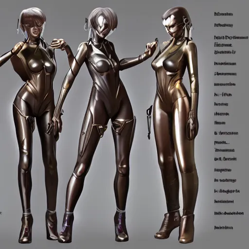 Image similar to character sheet, bored influencers on their phones wearing demobaza, high resolution photography, photorealistic, 3 d, high detail, sharp high detail, artstation, inspired by sorayama and ikeuchi, octane