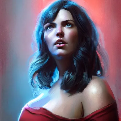 Image similar to portrait of a brunette chubby woman with blue eyes in fallout 4, light stubble with red shirt inside victorian mansion ,digital art,photorealistoc,art by greg rutkowski,hyperdetailed,western comic style,comic,comic style,sharp lineart,professional lighting,deviantart,artstation,trevor henderson,rossdtaws,cinematic,dramatic