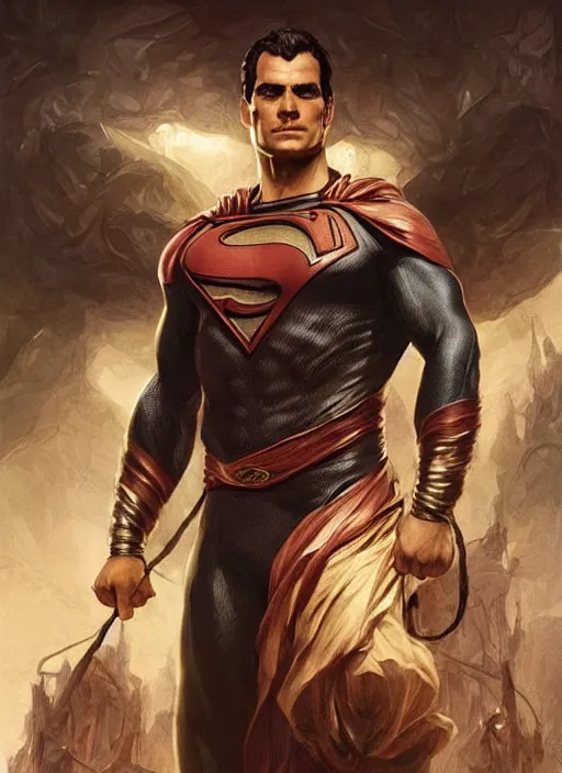 Prompt: Henry Cavill as the Homelander, The Boys (2021), fantasy, intricate, elegant, highly detailed, digital painting, artstation, concept art, smooth, sharp focus, illustration, art by artgerm and greg rutkowski and alphonse mucha