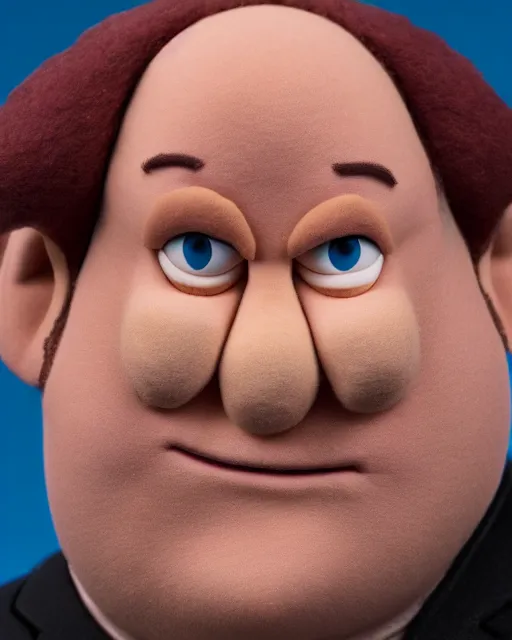 Prompt: kevin malone as a muppet. highly detailed felt. hyper real photo. 4 k.