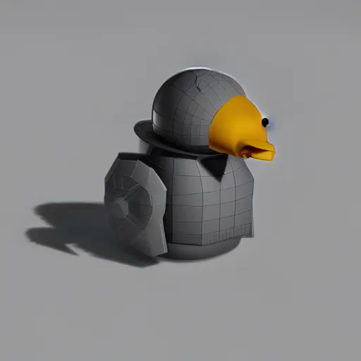 Prompt: a cybernetic enhanced rubber ducky, 3 d unreal engine render