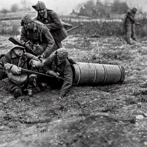 Image similar to a towed barrel, eastern front, ww 2, historical picture