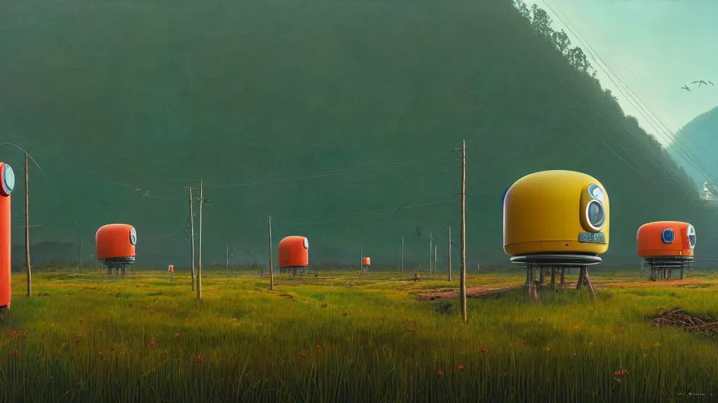 Image similar to Nuclear Nature harmony; by Oswaldo Moncayo; by Simon Stålenhag, oil on canvas; Art Direction by James Cameron; Location: Quito Ecuador 4K, 8K; Ultra-Realistic Depth Shading