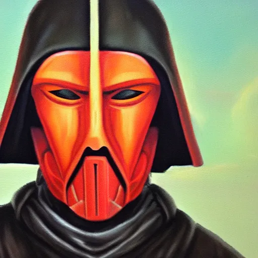 Image similar to oil painting of darth revan