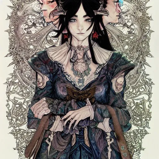 Image similar to prompt: Portrait painted in world of Warcraft style drawn by Vania Zouravliov and Takato Yamamoto, inspired by Fables, intricate acrylic gouache painting, high detail, sharp high detail, manga and anime 2000