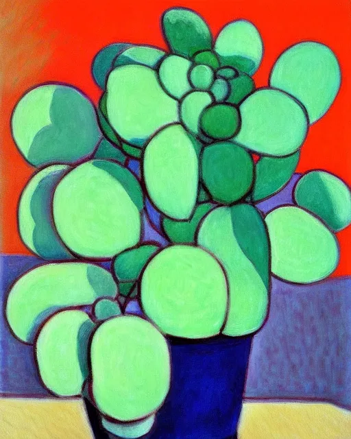 Image similar to succulent plant, painting, matisse