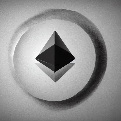 Prompt: 3 d of the ethereum symbol, 8 k, high resolution, detailed charcoal drawing, beautiful hd, art nouveau, concept art, colourful artwork, in the style of axel aabrink