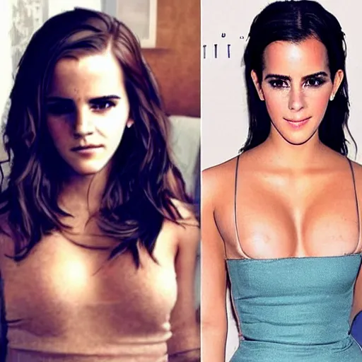 Image similar to emma watson mixed with kim kardashian