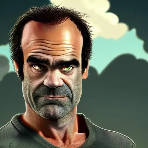 Image similar to Steven Ogg stars in the role Rick from Rick and Morty, concept art