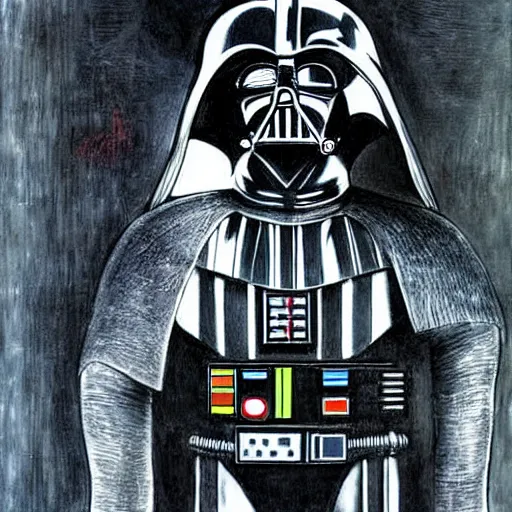 Prompt: darth vader by H. R Giger