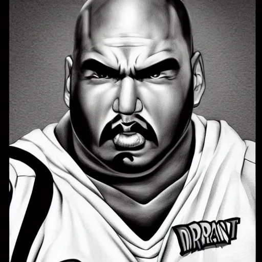 Image similar to ultra realistic portrait painting of big pun, art by akira toriyama, 4 k, dragon ball artstyle, cel shaded, highly detailed, epic lighting