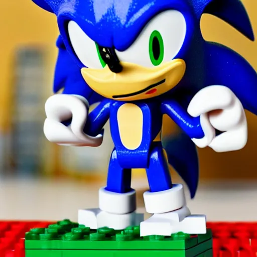 Image similar to sonic the hedgehog fbi chief lego set