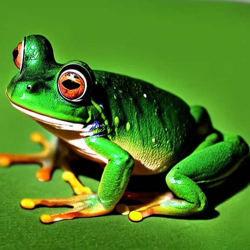 Image similar to a green frog