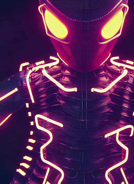 Prompt: kamen rider, hero human structure insects concept art, intricate detail, art and illustration by kim hyung tae and irakli nadar and alexandre ferra, global illumination, at tokyo cyberpunk neon light night