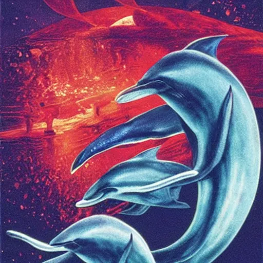 Prompt: poster for the ecco the dolphin movie, 1 9 9 8