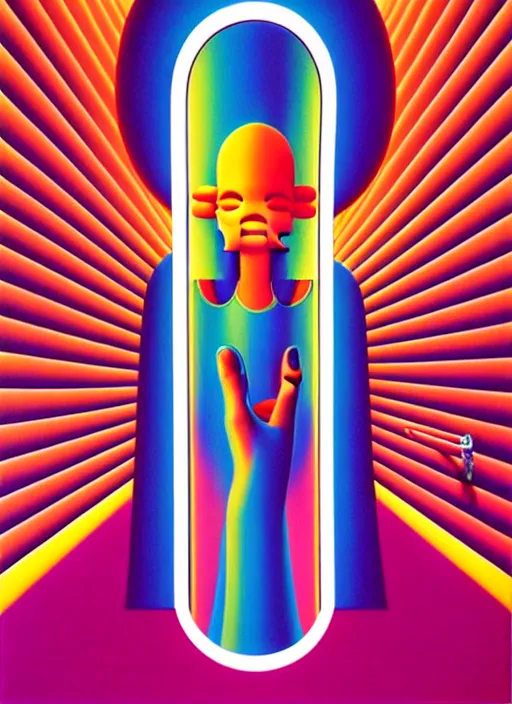 Image similar to mirror by shusei nagaoka, kaws, david rudnick, pastell colours, airbrush on canvas, cell shaded, 8 k