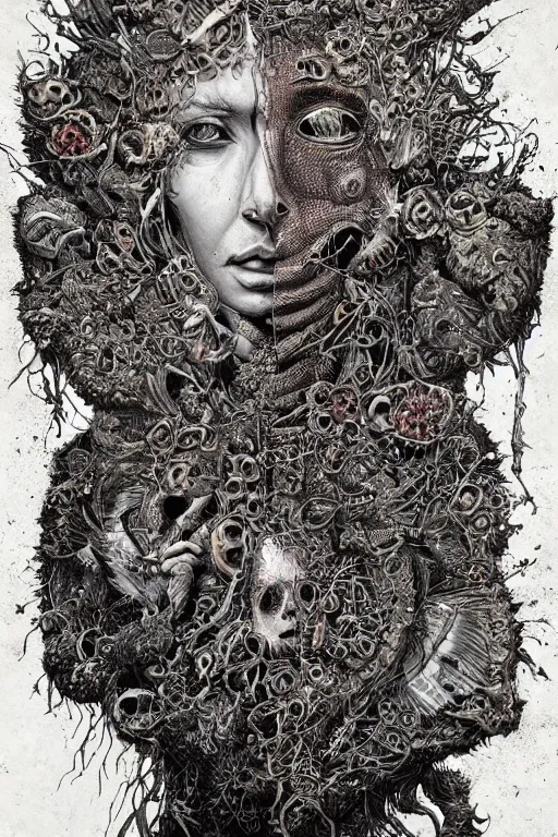 Prompt: Plague goddess painting by Dan Hillier, intricate, highly detailed, trending on artstation, artstationHD, artstationHQ, 4k, 8k