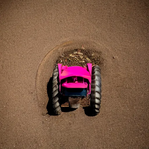 Image similar to neon badger spoon tractor, canon eos r 3, f / 1. 4, iso 2 0 0, 1 / 1 6 0 s, 8 k, raw, unedited, symmetrical balance, wide angle