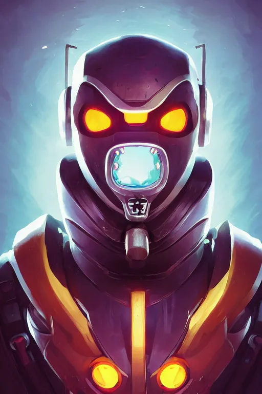 Image similar to epic mask helmet robot ninja portrait stylized as fornite style game design fanart by concept artist gervasio canda, behance hd by jesper ejsing, by rhads, makoto shinkai and lois van baarle, ilya kuvshinov, rossdraws global illumination radiating a glowing aura global illumination ray tracing hdr render in unreal engine 5