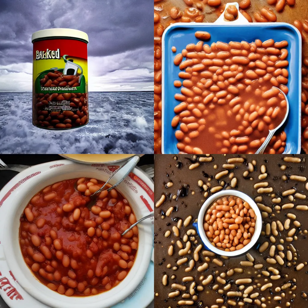 Prompt: baked beans tornado