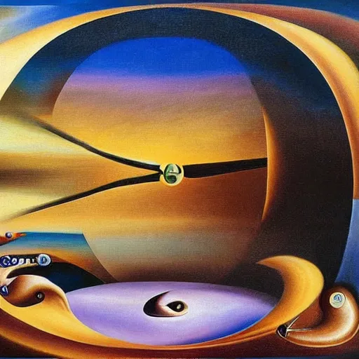 Image similar to The masterpiece painting of the elon musky galaxy by salvia dali the second, salvador dali's much more talented painter cousin, 4k, ultra realistic