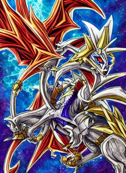 Image similar to yu - gi - oh card of a dragon