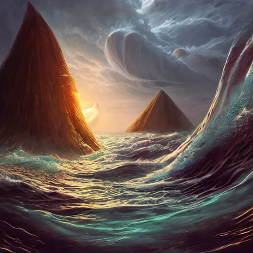 Prompt: oceanic wonder, digital art, concept art, high detail, cinematic, master piece, surrealism