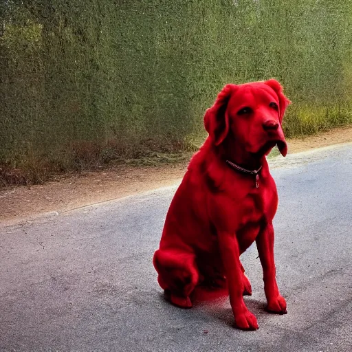 Image similar to a giant red dog