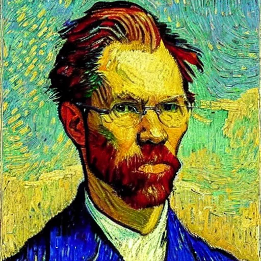 Image similar to edwin rutte in the style of vincent van gogh