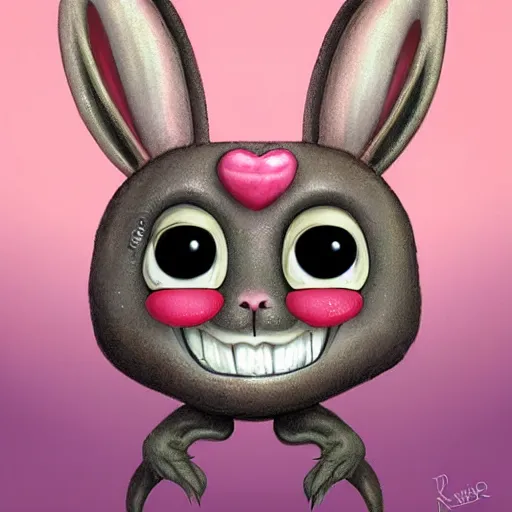 Prompt: a cute rabbit knight, big smile, cute teeth, cute face, digital painting by Mark Ryden, cute and lovely, high detail, pastel colors