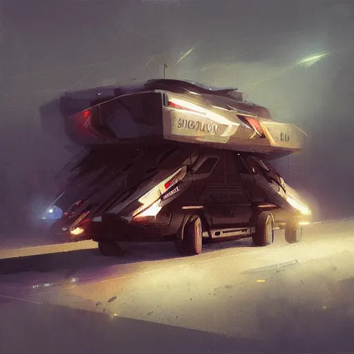 Prompt: 🤖🚚, digital Art,hyperrealist, artstation, greg rutkowski