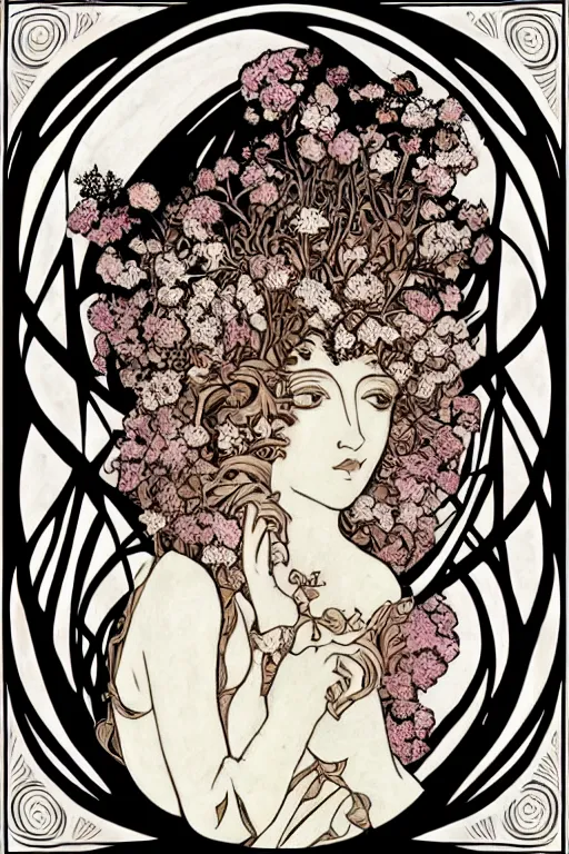 Image similar to Gaia in the style of Art Nouveau and Art Deco