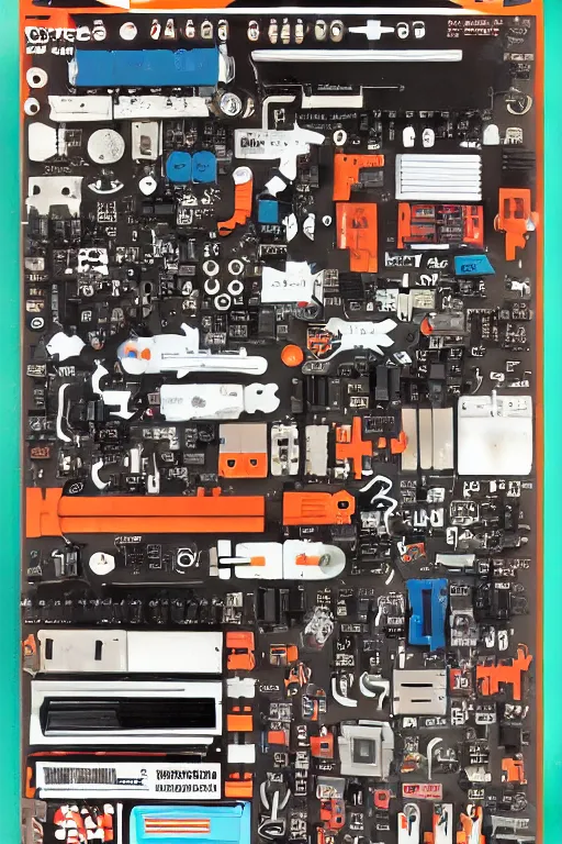 Prompt: Custom plug & play hardware catalog Zine (Cybertron)