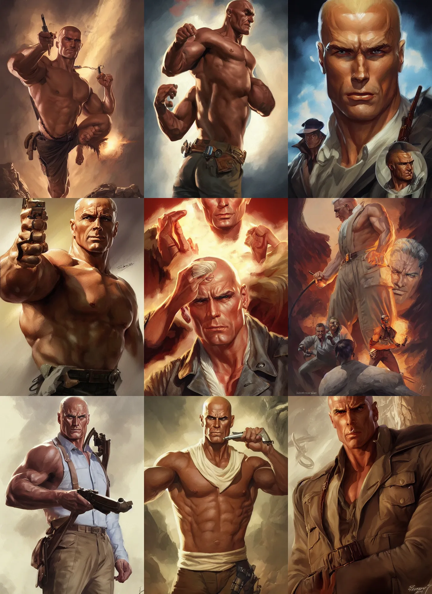 Prompt: doc savage, d & d, fantasy, portrait, highly detailed, digital painting, trending on artstation, concept art, sharp focus, illustration, art by artgerm and greg rutkowski and magali villeneuve