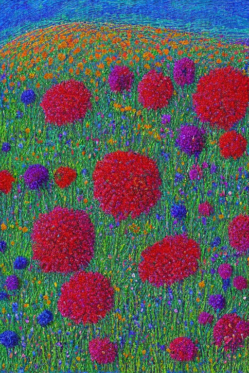 Prompt: spring flowers, happy and beautiful, by ivan marchuk