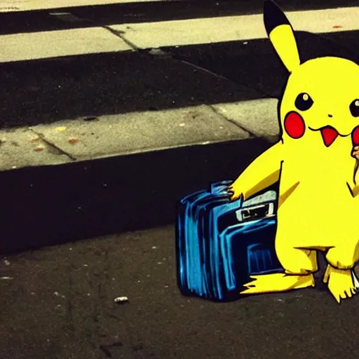 Image similar to homeless pikachu