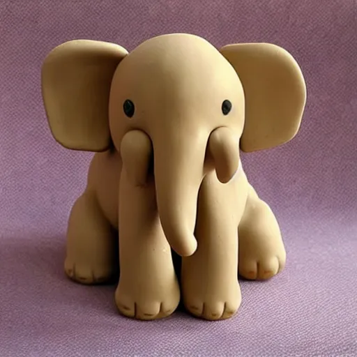 Image similar to funny clay elephant