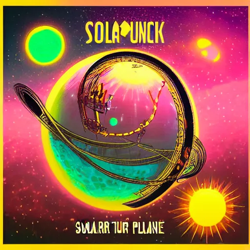 Image similar to solar punk planet