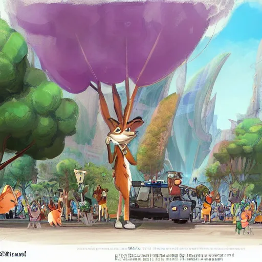 Image similar to zootopia concept art
